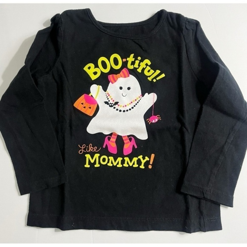 Jumping Beans • Black Halloween Boo-tofu Like Mommy Ghost Tee Shirt